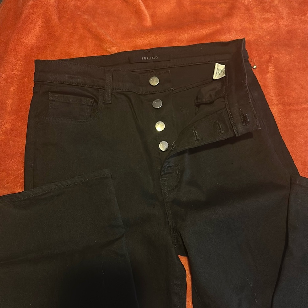 Black bootleg/ flare button fly